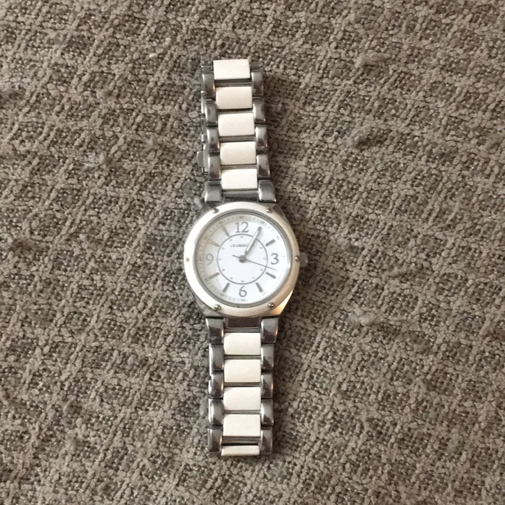 Liz Claiborne two tone white/silver watch